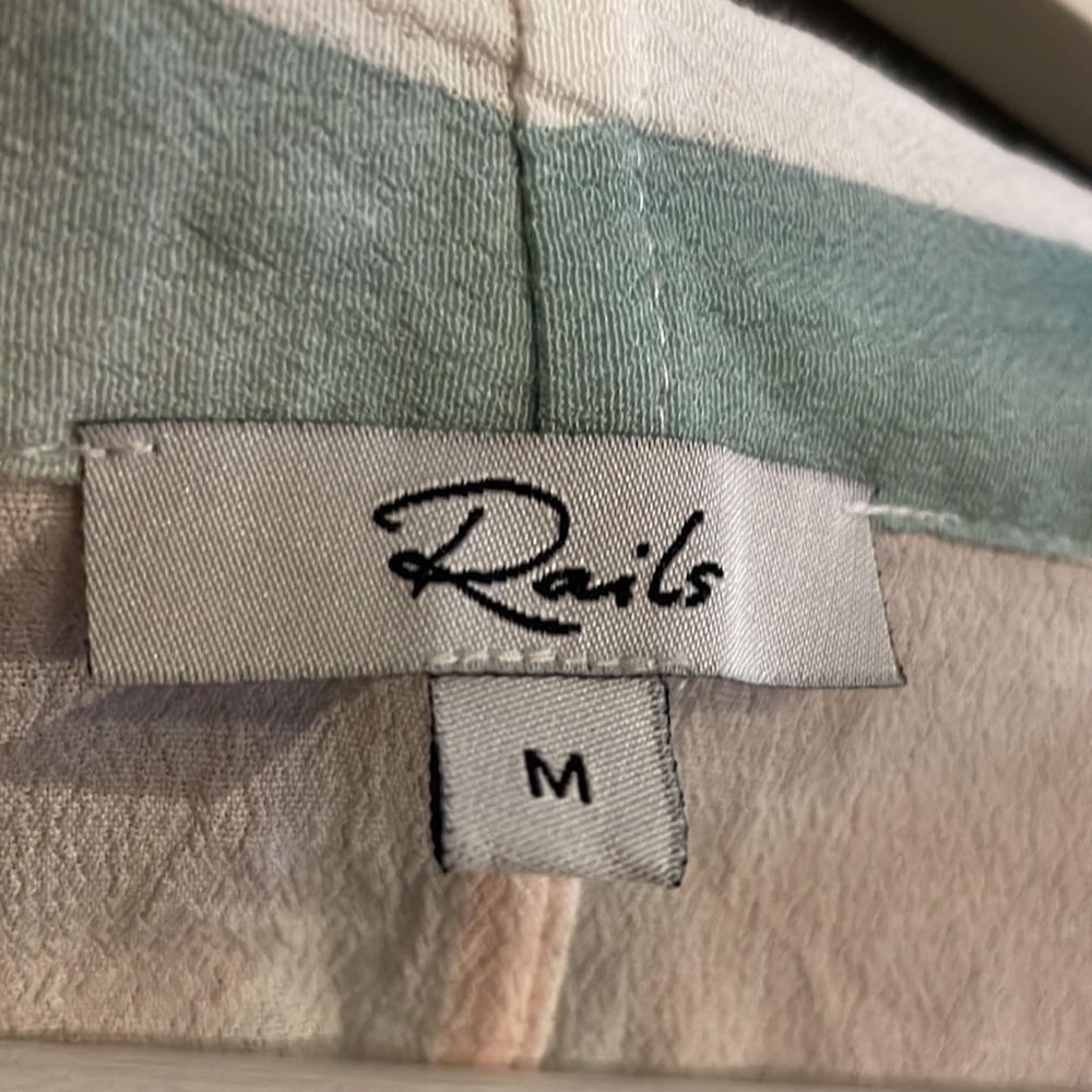 Rails Top M Thea Pastel Watercolor Stripe - image 6